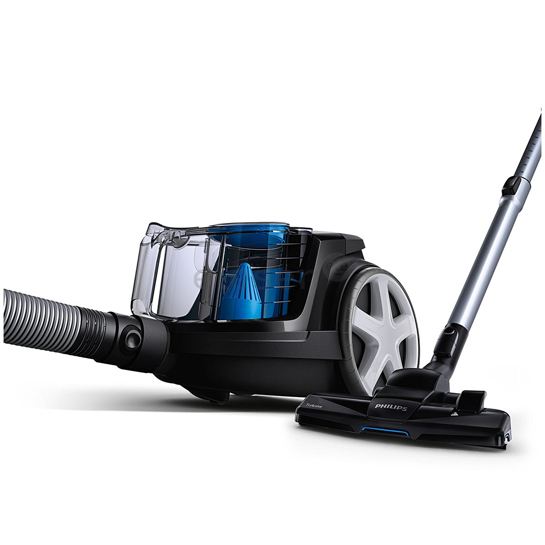 Philips PowerPro Compact, 900 W, bagless, blakc/blue - Vacuum cleaner