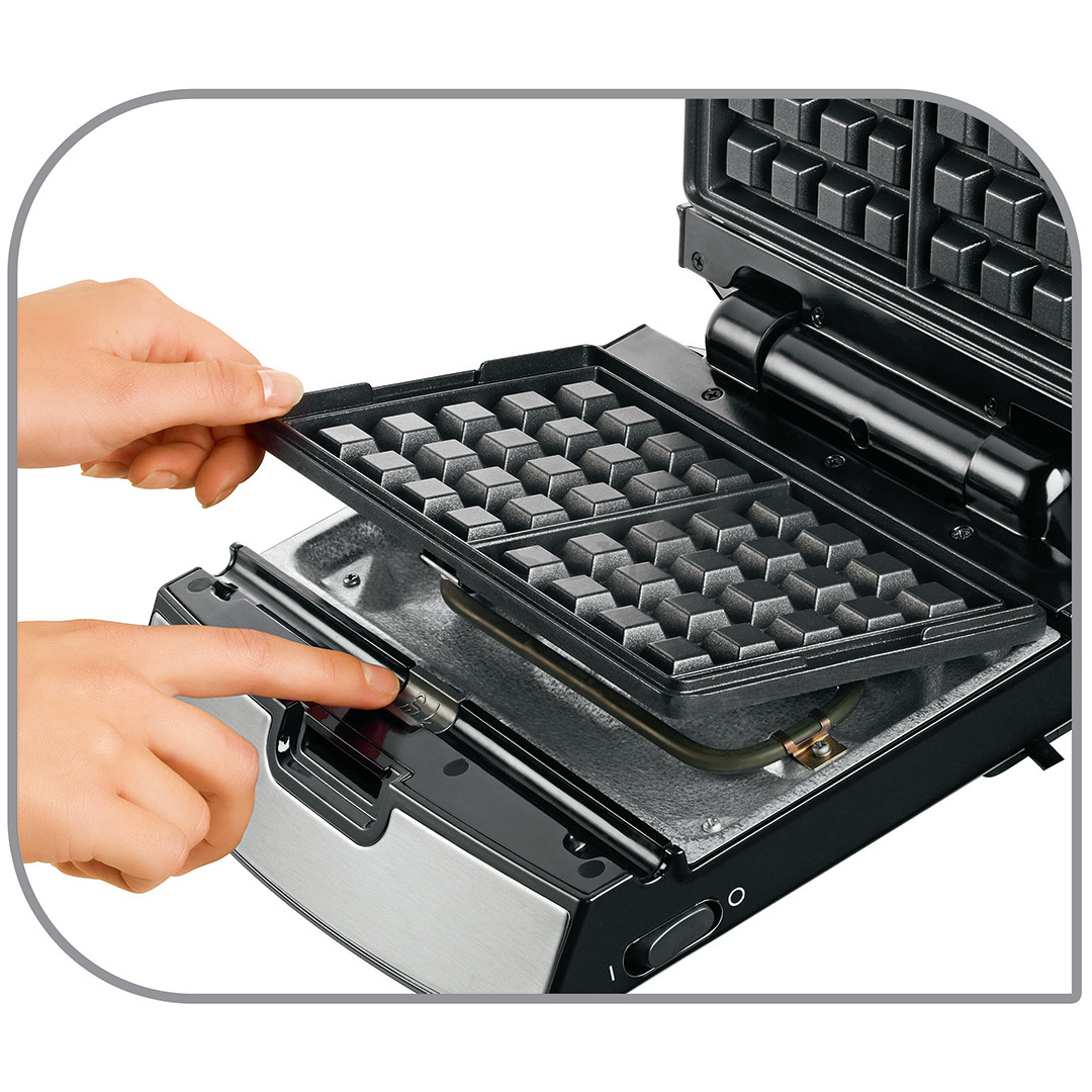 Tefal Snack Collection, 700 W, black/inox - Sandwich toaster with removable plates Item - SW852D12