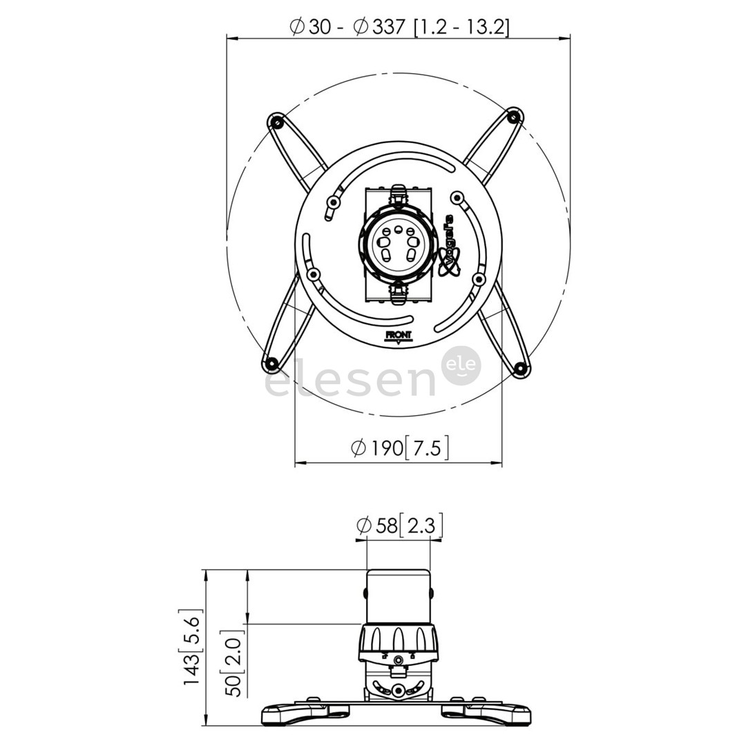 Потолочное крепление для проектора Vogels
