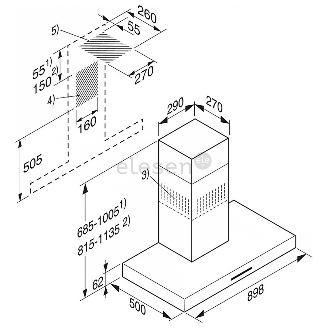 Miele, 650 m³/h, width 89.8 cm, inox - Cooker Hood Item - PUR98W