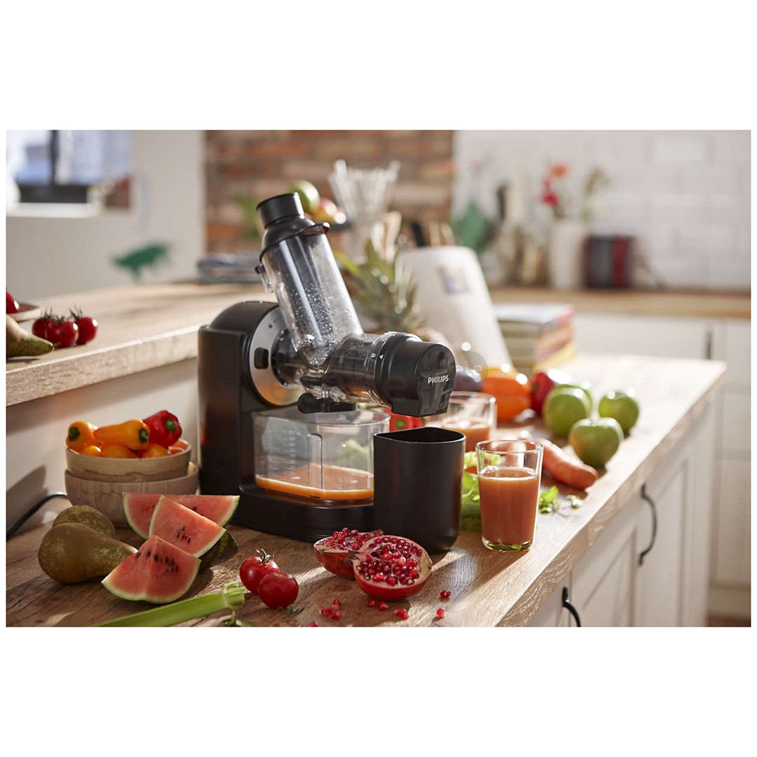 Philips Viva Collection, slow, 150 W, black/silver - Juice extractor Item - HR1889/70