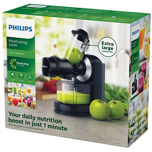 Philips Viva Collection, slow, 150 W, black/silver - Juice extractor Item - HR1889/70