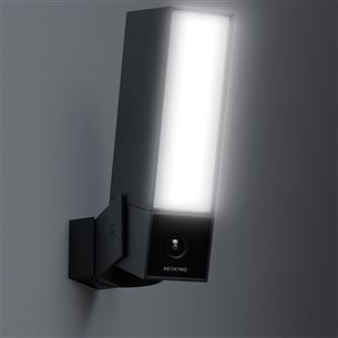 Netatmo Presence, 4 МП, WiFi, обнаружение людей, автомобилей и животных, ночной режим, черный - Наружная камера видеонаблюдения со светильником Товар - NOC01-EU