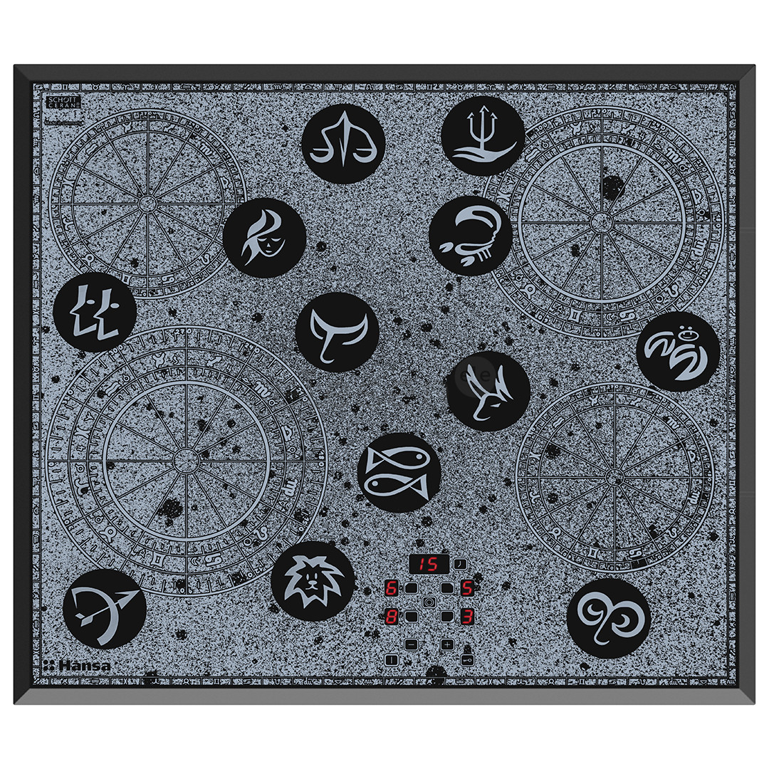 Hansa, width 57.5 cm, frame, grey/black - Built-in Ceramic Hob Item - BHC66504
