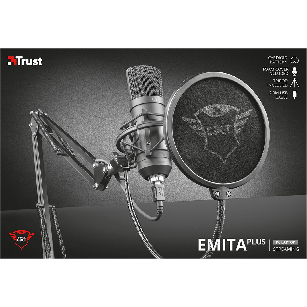 Trust Emita Plus, USB, black - Microphone Item - 22400