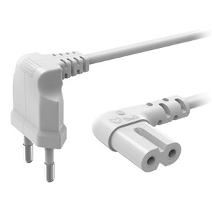 Hama 2-pin 90° 3 m, baltas - Maitinimo laidas 00137227