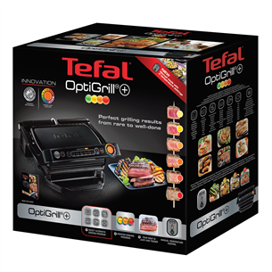 Elektrinis grilis Tefal Optigrill+ Prekė - GC712834, Juoda
