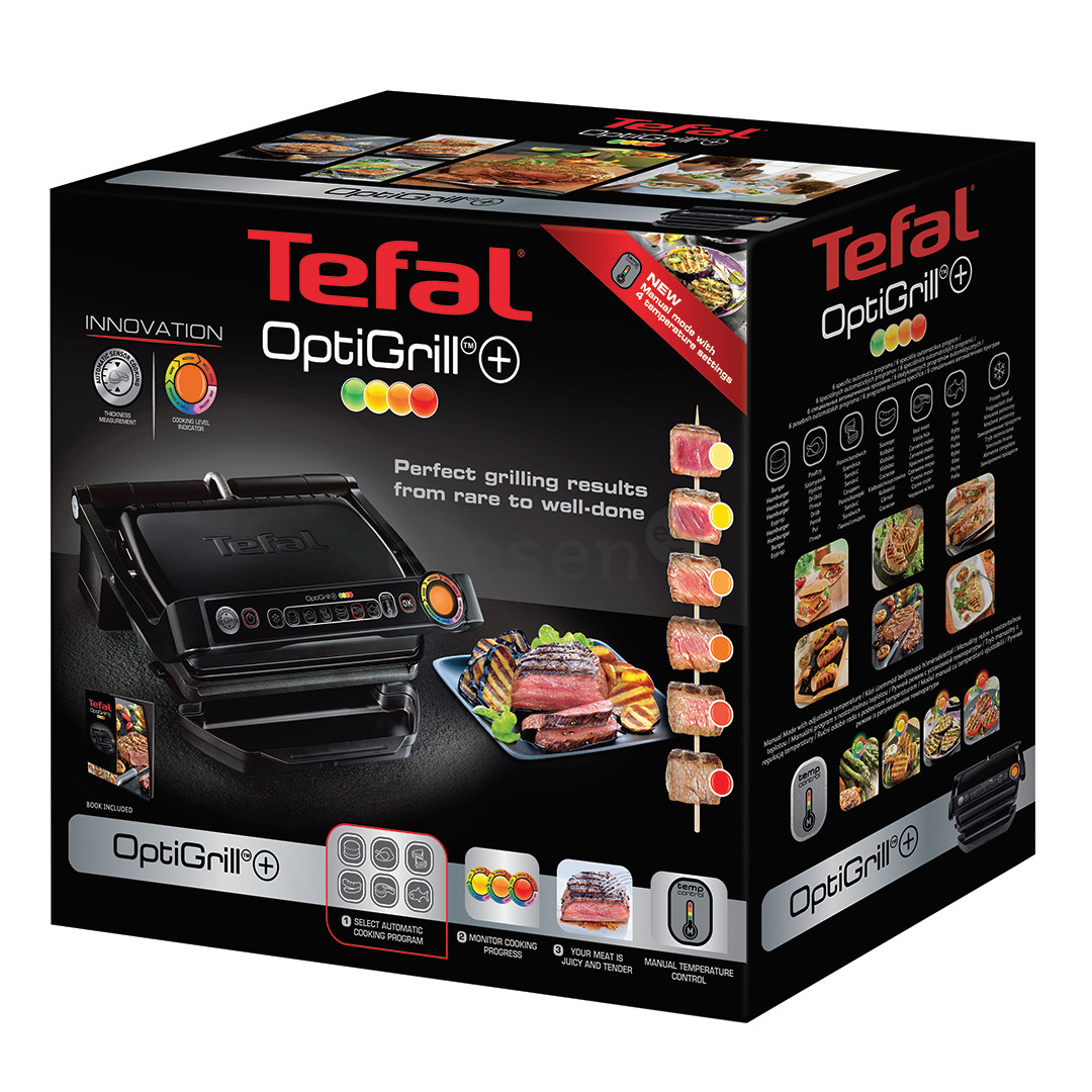 Tefal Optigrill+, 2000 W, black - Table grill