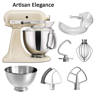 KitchenAid Artisan Elegance, 4.8 L/3 L, 300 W, smėlio spalvos - Virtuvinis kombainas