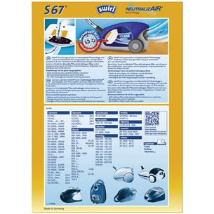 Dulkių siurblių maišeliai Swirl S 67 PET, 4vnt Prekė - S67PET