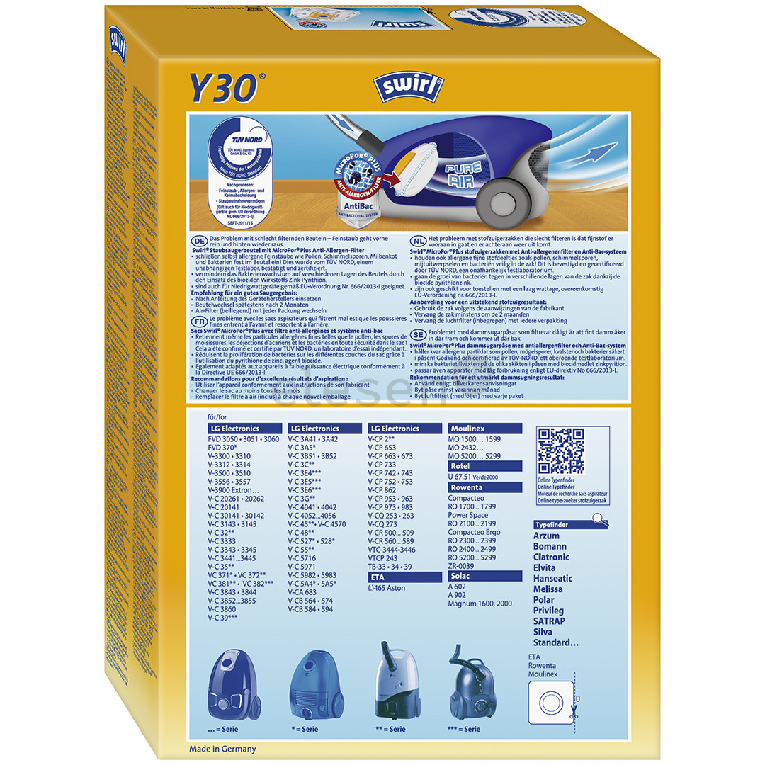 Swirl, 4 pcs - Dust bags