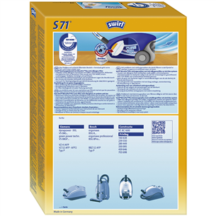 Dulkių siurblių maišeliai Swirl Micropor S 71, 4vnt Prekė - S71MNEW