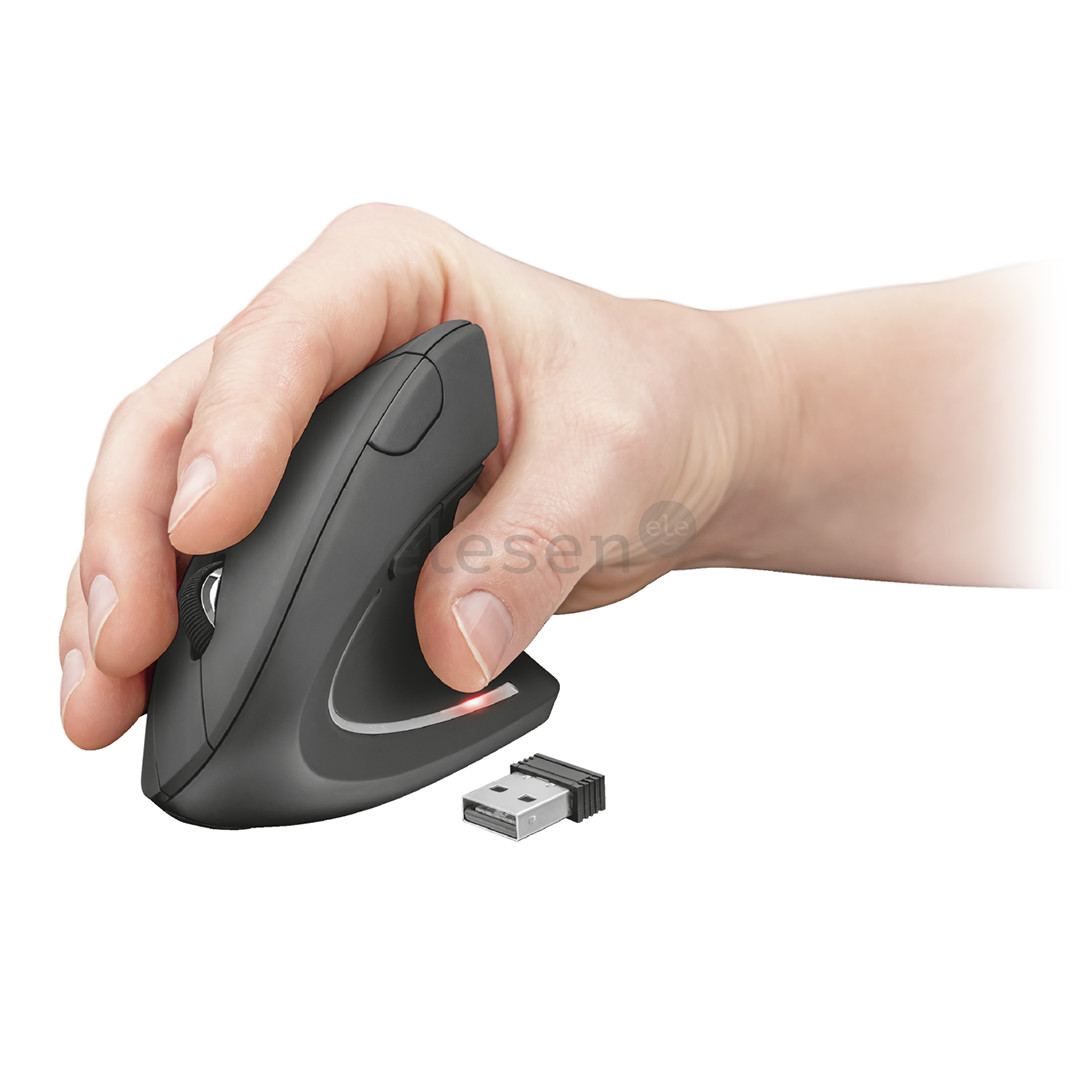 Trust Verto Ergonomic, black - Wireless Optical Mouse