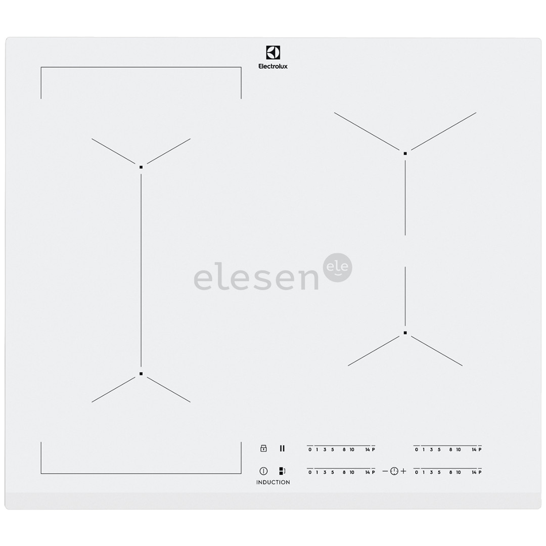 Electrolux, EcoTimer, ширина 59 см, без рамы,  белый - Интегрируемая индукционная варочная панель