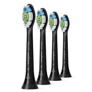 Philips Sonicare W Optimal White, 4 vnt., juodi  - Dantų šepetėlių antgaliai