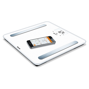 Beurer Bluetooth, до 180 кг, белый - Диагностические напольные весы Товар - BF600WHITE