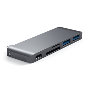 USB šakotuvas Satechi USB-C Pass Through USB Hub - 3-in-1 Prekė - ST-TCUPM