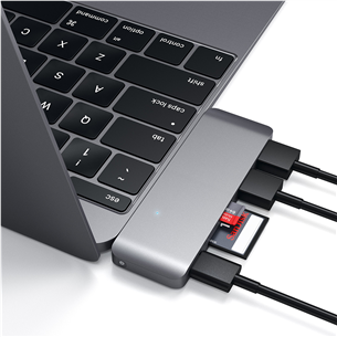 USB šakotuvas Satechi USB-C Pass Through USB Hub - 3-in-1 Prekė - ST-TCUPM