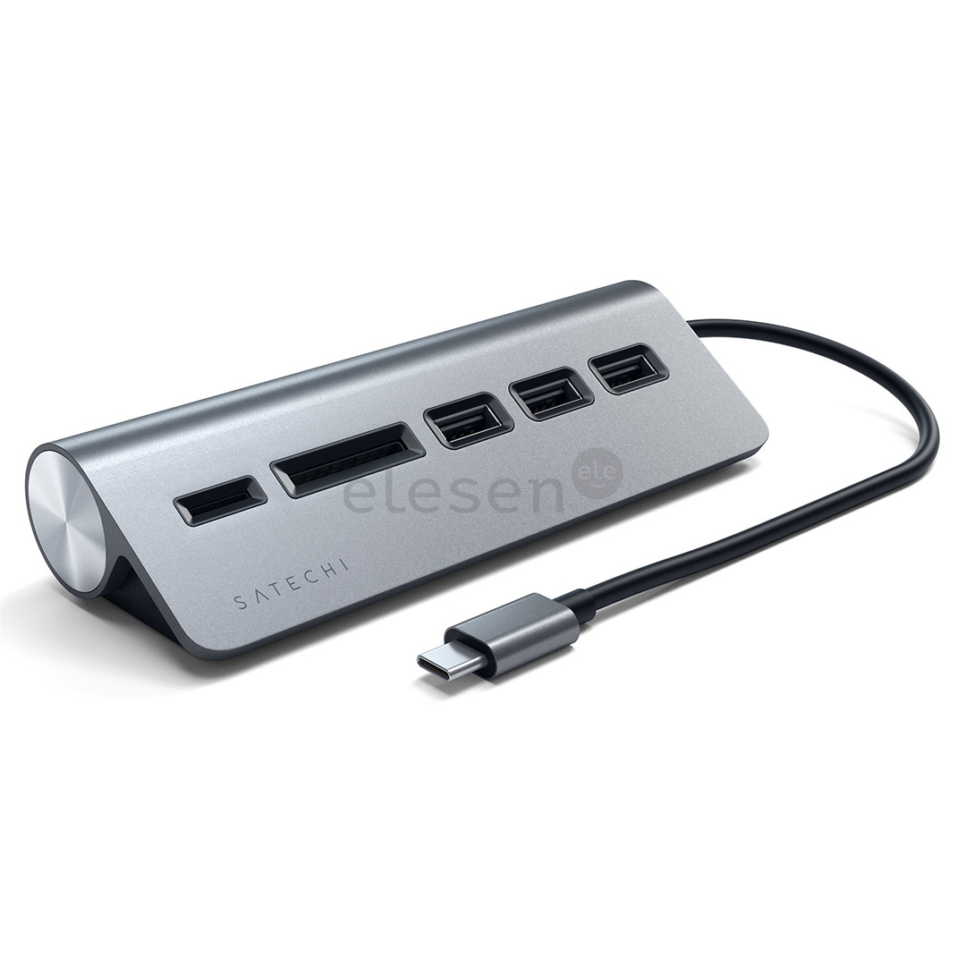 USB-C  + memory card reader Satechi hub, USB C, grey - Adapter Item - ST-TCHCRM