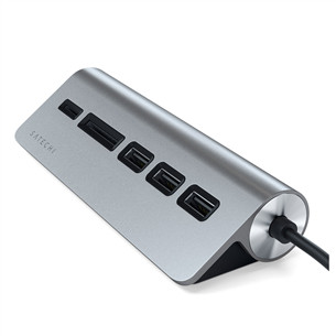 USB-C  + memory card reader Satechi hub, USB C, grey - Adapter Item - ST-TCHCRM