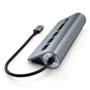 USB-C  + memory card reader Satechi hub, USB C, grey - Adapter Item - ST-TCHCRM