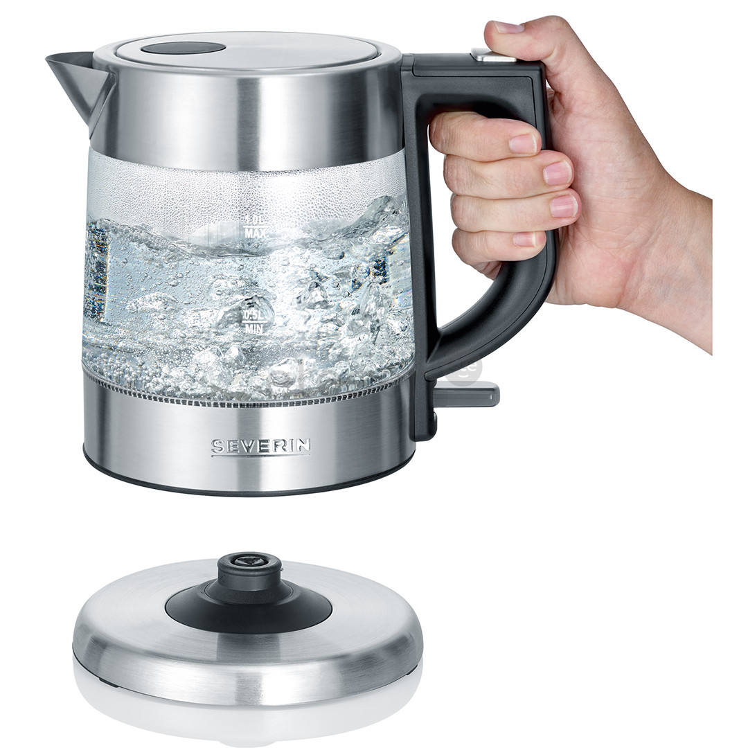 Severin, 1 L, inox/clear - Kettle Item - WK3468