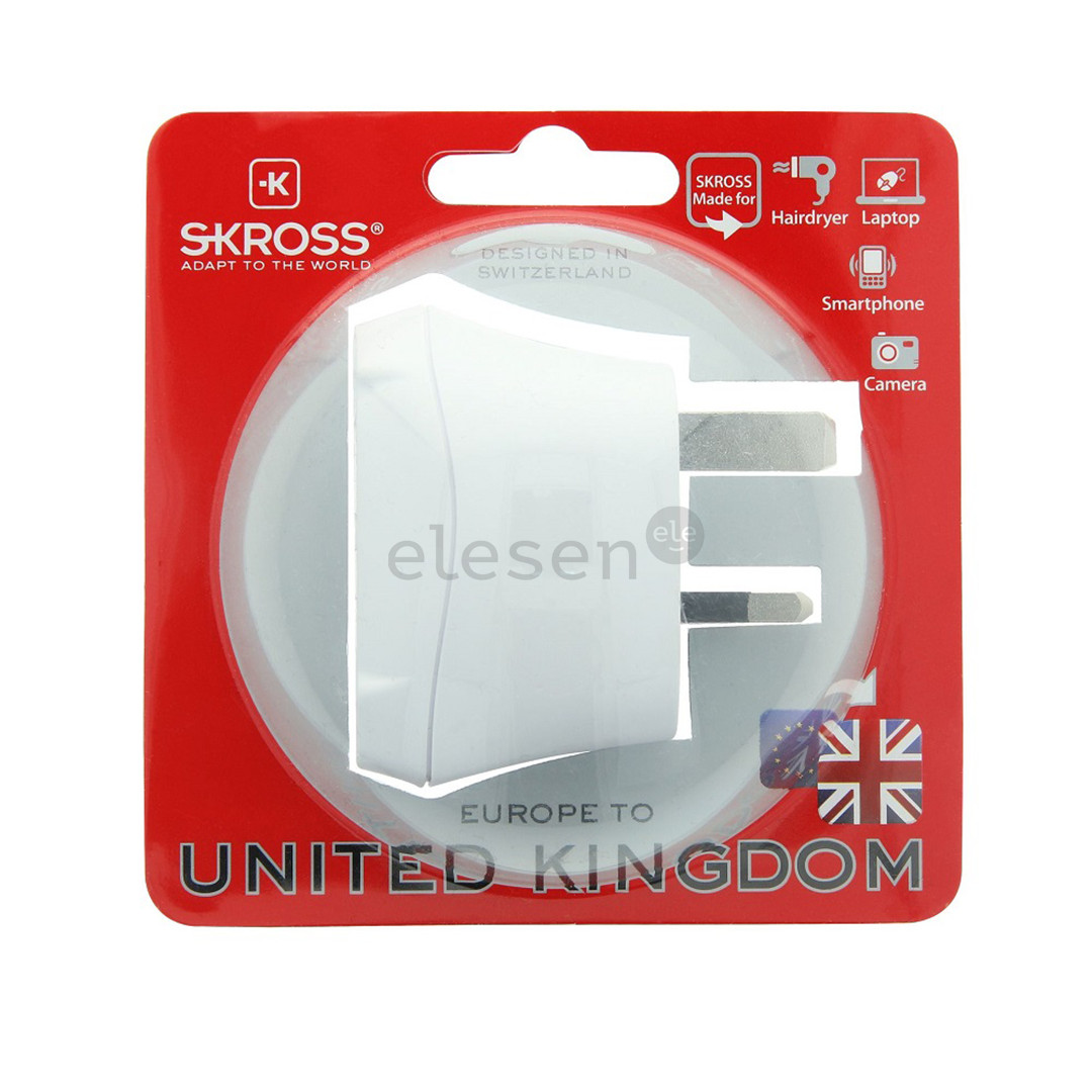 Travel adapter EUR -- UK Skross Item - 7640166320265