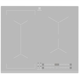 Electrolux, width 59 cm, frameless, silver - Built-in Induction Hob EIV63440BS