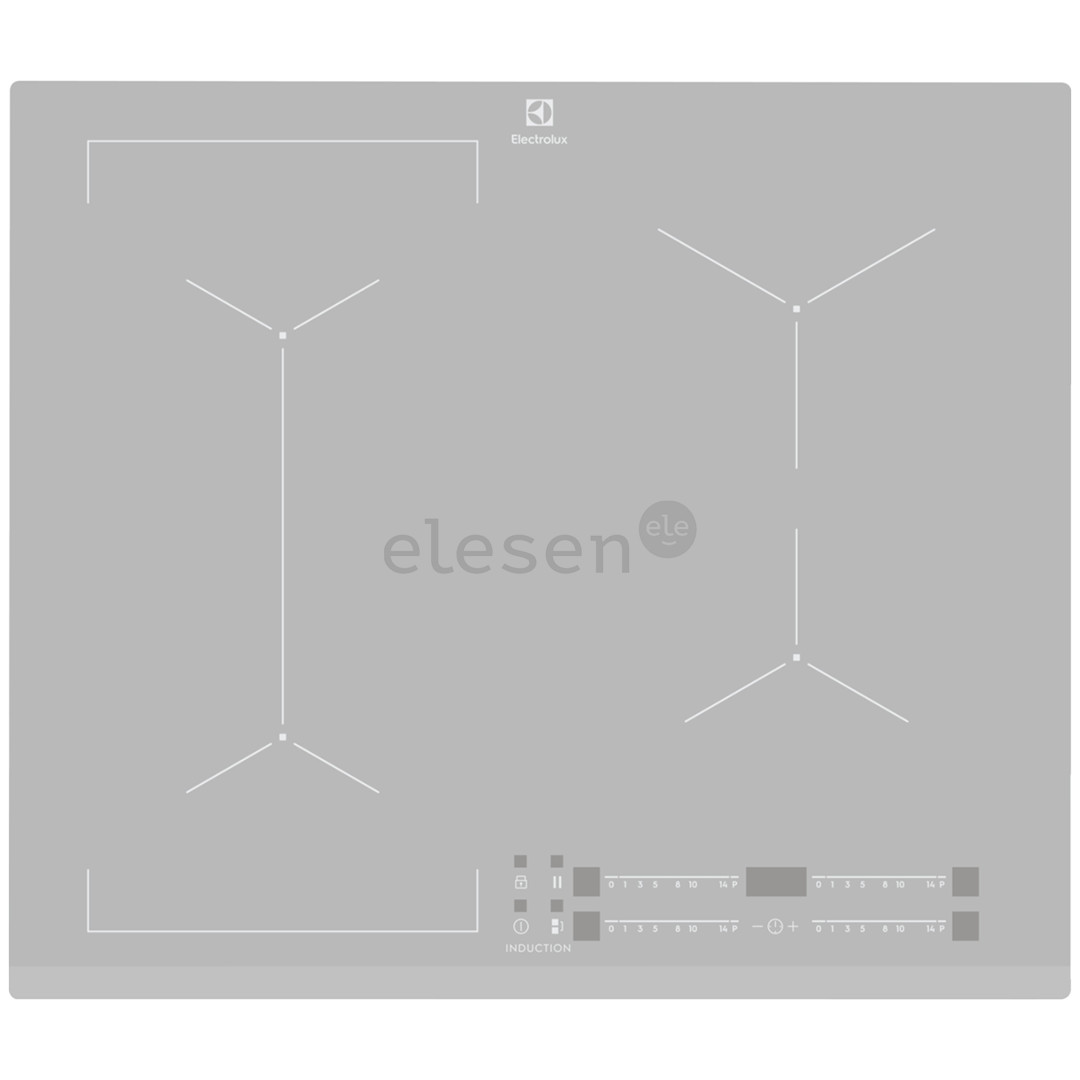 Electrolux, ширина 59 см, без рамы, серебристый - Интегрируемая индукционная варочная панель
