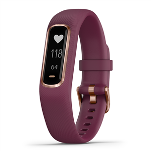 Išmanioji apyrankė Garmin Vivosmart 4, E EU, Merlot/Rose, S/M