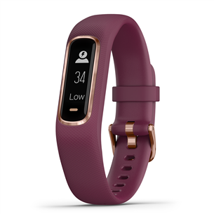 Išmanioji apyrankė Garmin Vivosmart 4, E EU, Merlot/Rose, S/M