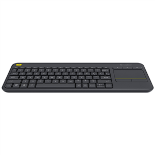 Klaviatūra Logitech K400 Plus, US, Belaidė, Juoda Prekė - 920-007145