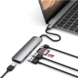 Šakotuvas Satechi USB-C Multi-port 4K + SD-skaitytuvas, Prekė - ST-SCMA2M