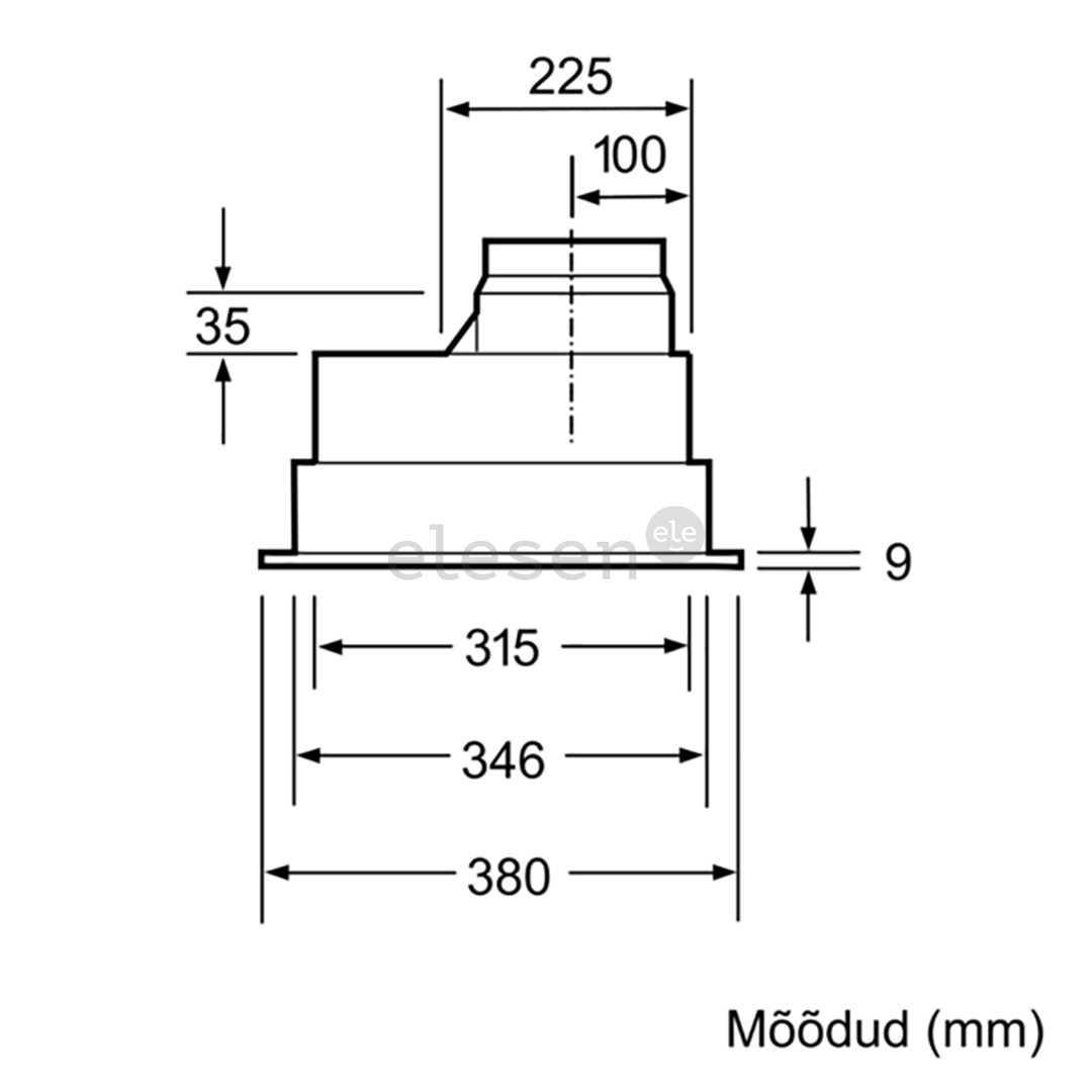 Bosch, 618 m³/h, width 53 cm, grey - Built-in Cooker Hood