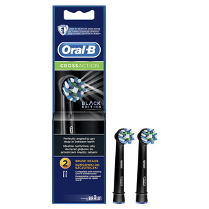 Dantų šepetėlių antgaliai Braun Oral-B Cross Action, 2vnt, Juodi  Prekė-EB50-2B EB50-2B