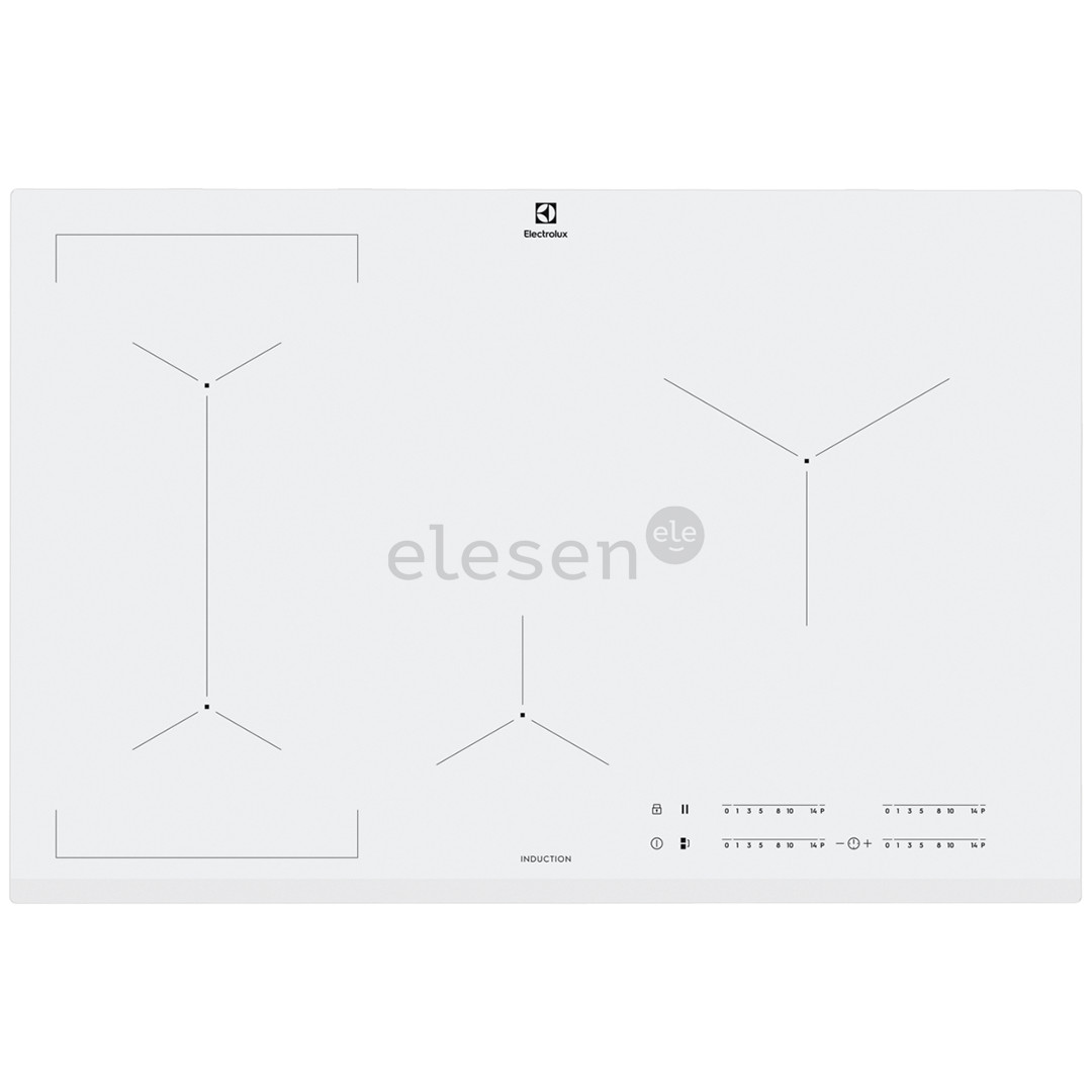 Electrolux, ширина 78 см, без рамы, белый - Интегрируемая индукционная варочная панель