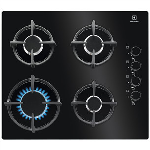 Electrolux 600, width 59 cm, black - Built-in Gas Hob KGG6407K