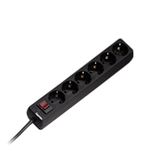 Hama, 1.4 m, 6 sockets, black - Power strip Item - 00030394