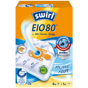 Dulkių siurblių maišeliai Swirl Micropor EIO 80, 4vnt Prekė - EIO80MNEW EIO80MNEW