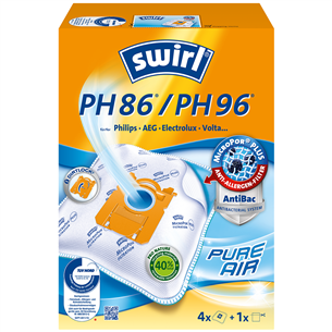 Dulkių siurblių maišeliai Swirl Micropor PH 86 S-bag, 4vnt Prekė - PH86MNEW PH86MNEW