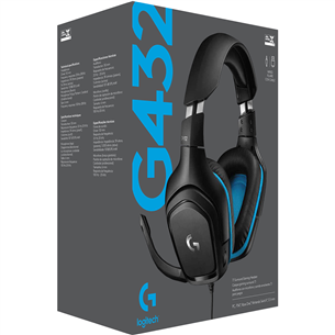 Ausinės Logitech G432, Juodos Prekė - 981-000770