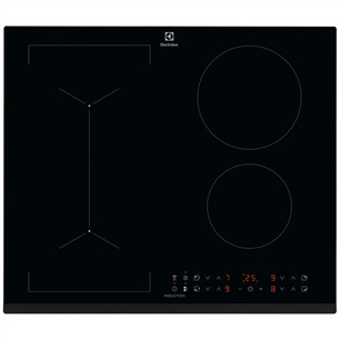 Electrolux 600 FlexiBridge, Hob2Hood, width 59 cm, frameless, black - Built-in Induction Hob LIV63431BK