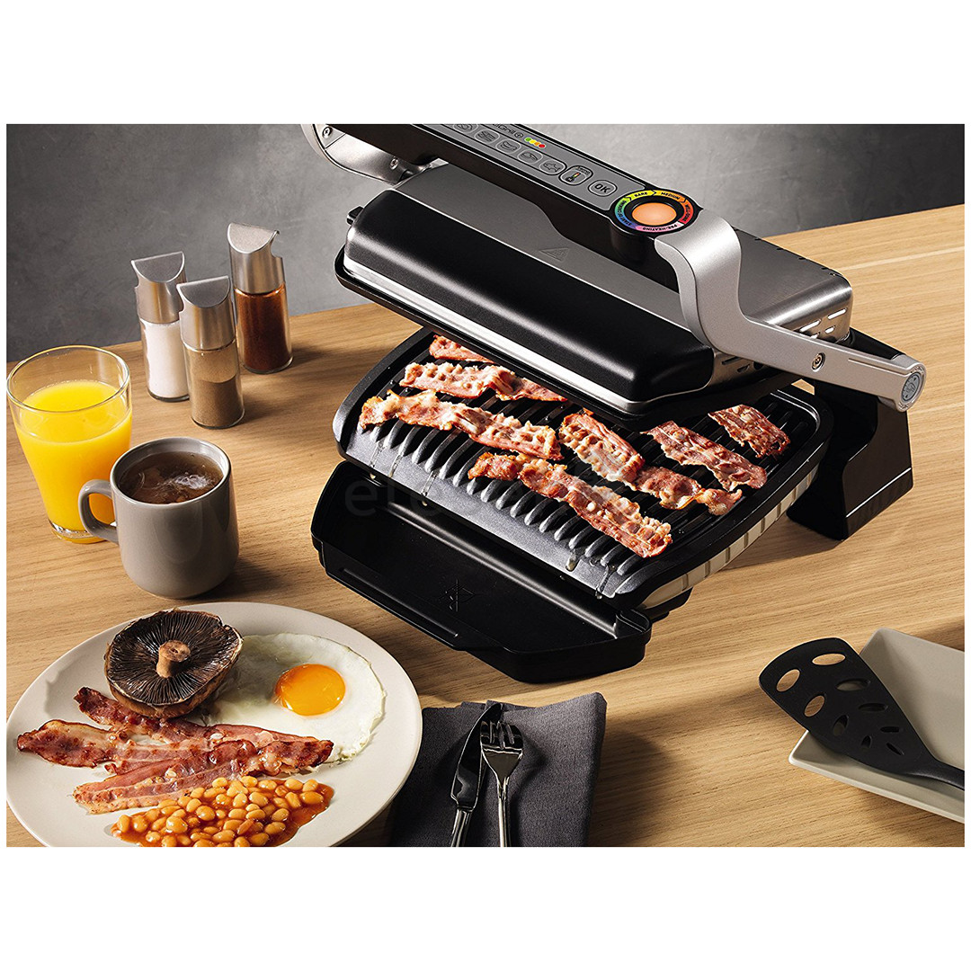 Tefal Optigrill+ with waffle plates, 2000 W, black/inox - Table grill Item - GC716D