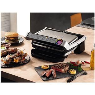 Tefal Optigrill+ with waffle plates, 2000 W, black/inox - Table grill Item - GC716D
