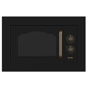 Gorenje, 23 L, 800 W, black/copper - Built-in Retro Microwave Oven with Grill Item - BM235CLB BM235CLB