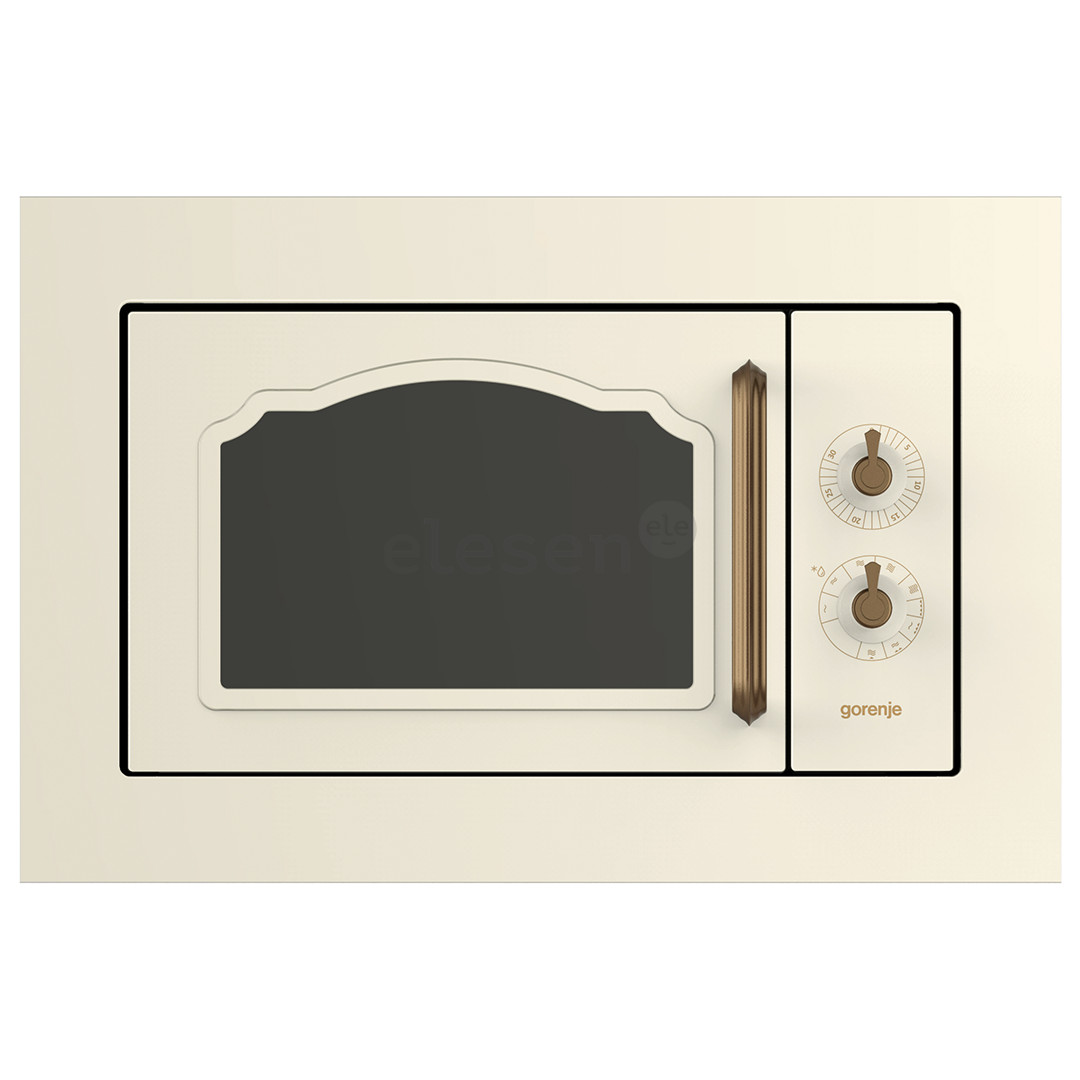 Gorenje, 23 L, 800 W, beige - Built-in Retro Microwave Oven with Grill