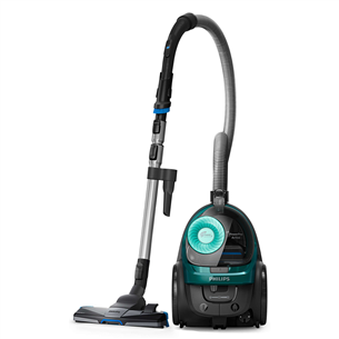 Philips PowerPro Active, 900 W, bagless, black/green - dulkių siurblys