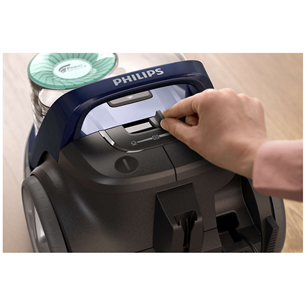 Philips PowerPro Active, 900 W, bagless, black/green - dulkių siurblys