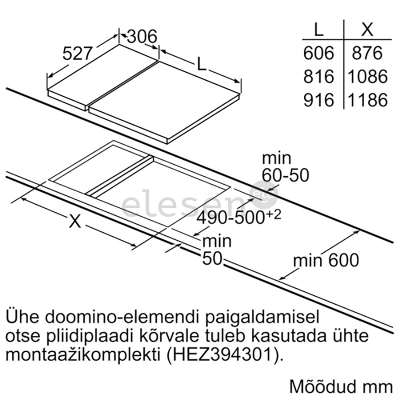 Bosch Serie 6, width 30.6 cm, steel frame, black - Built-in Induction Hob