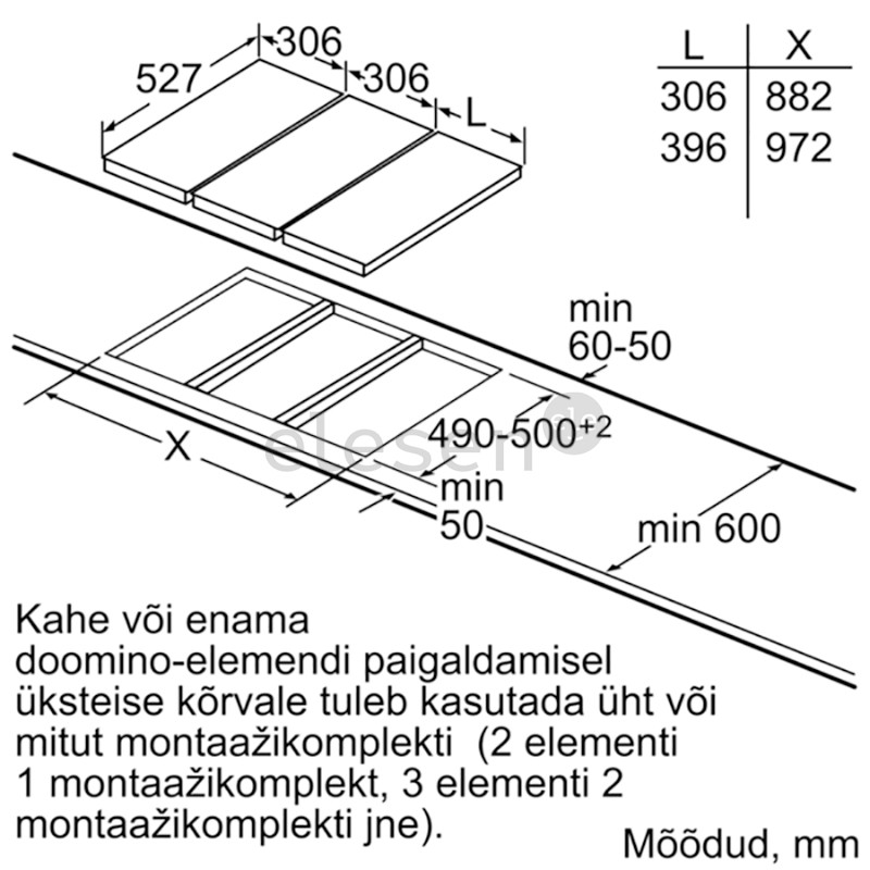 Bosch Serie 6, width 30.6 cm, steel frame, black - Built-in Induction Hob